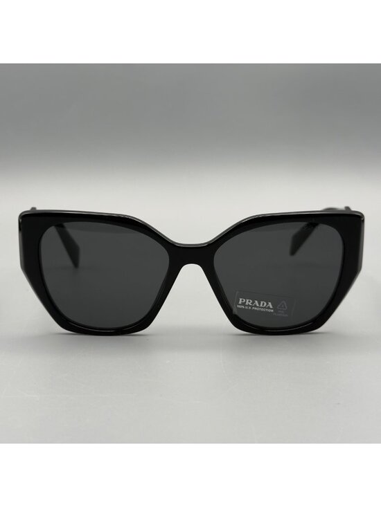 Prada Accessories - Prada PR 19ZS 1AB5S0 Sunglasses Black Dark Grey Lens 55 17 145 3N